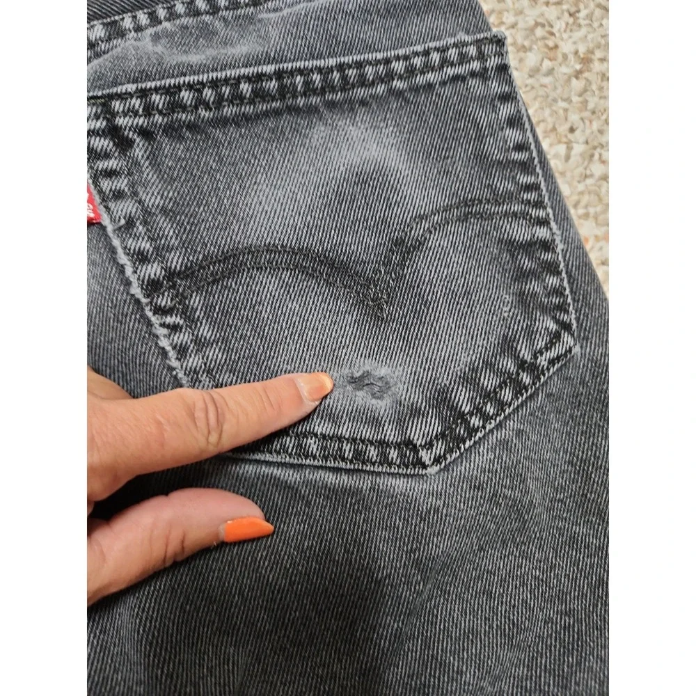 Vintage Levi's 550 Men's 34x30 Actual Black 100% Cotton Relaxed Distressed